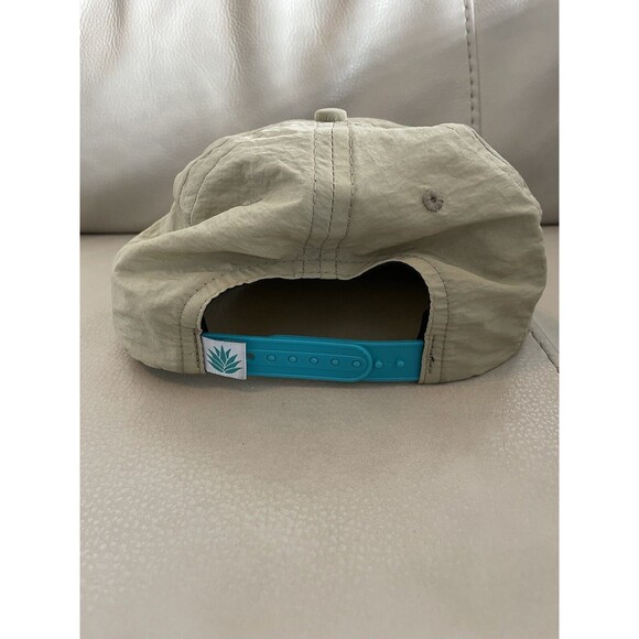 Sendero Provisions Co Keepin It Reel Beige Teal Nylon Snapback Adjustable Hat - Picture 3 of 7